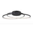 ET2 Cycle Ceiling Flush Mount in Black Aluminum, modern lighting fixture enhancing contemporary interiors.