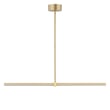 ET2 Dorian Linear Suspension light fixture with a sleek aluminum frame and gold finish, featuring modern design elements and elegant illumination.