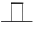 ET2 Dorian Linear Suspension in Black Aluminum, sleek and modern design, featuring elongated rectangular frame with integrated LED lighting.