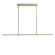 ET2 Dorian Linear Suspension in Gold finish, featuring an elongated aluminum design with sleek, modern lines, perfect for contemporary spaces.