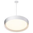 ET2 Echo Pendant Light in White finish, featuring a sleek, modern design with an Aluminum body, suspended by a thin cable for a minimalist look.