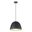 ET2 Fungo Pendant in Black with Satin Brass finish, showcasing a sleek, modern design with a smooth, rounded silhouette made from Steel.