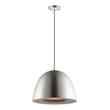 ET2 Fungo Pendant in Satin Nickel with Black finish, featuring a sleek, modern design with a steel body and a distinctive, rounded shape.