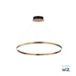 ET2 Groove Single Pendant light in a sleek gold finish, featuring a modern aluminum design, elegantly suspended for contemporary lighting.
