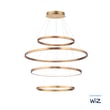 ET2 Groove Four Tier Pendant in Aluminum finish with a modern design featuring four descending circular layers, providing elegant lighting.
