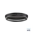 ET2 Groove Flush Ceiling Light in Black Aluminum finish, featuring a sleek, modern design with a circular shape and integrated LED lighting.