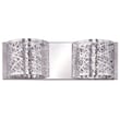 ET2 Inca Bathroom Vanity Light in Polished Chrome finish, featuring a steel frame with intricate geometric patterns and embedded crystal accents.