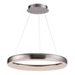 ET2 Innertube Pendant in a sleek Satin Nickel finish, featuring a modern circular design with a steel frame, elegantly suspended for contemporary lighting.