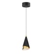 ET2 Mermaid Mini Pendant in Black with Metallic Gold finish, crafted from Steel, hanging elegantly against a neutral background.