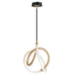 ET2 Mobius Pendant in Black with Gold finish, featuring a sleek, modern design crafted from Steel, elegantly suspended from the ceiling.