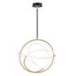 ET2 Mobius Pendant in Black with Gold finish, featuring a sleek, modern design with a twisted steel structure and elegant lighting elements.