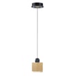 ET2 Nob Mini Pendant in Black with Gold finish, made of Aluminum, elegantly hanging from the ceiling, illuminating the space with a warm glow.