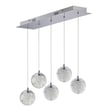 ET2 Orb II Linear Multi-Light Pendant 11" features a modern design with multiple spherical lights suspended in a sleek linear arrangement, perfect for contemporary spaces.