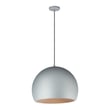 ET2 Palla Pendant light in Steel with a Dark Grey and Coffee finish, featuring a sleek, modern design with a spherical shape.