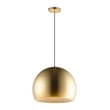 ET2 Palla Pendant in Satin Brass with Coffee finish, featuring a sleek, modern design with a spherical steel shade, perfect for contemporary interiors.