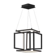 ET2 Penrose Pendant Light in Black finish, featuring a sleek, modern design with an aluminum frame and a unique geometric shape.