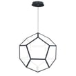 ET2 Penta Pendant light fixture with a sleek black finish, featuring a modern geometric design crafted from durable steel.