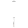 ET2 Pipette Pendant in Polished Chrome finish, featuring a sleek, elongated design with a Steel body, hanging elegantly from the ceiling.
