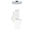 ET2 Rinkle Multi Pendant in Polished Chrome finish, featuring a modern design with multiple steel rings and integrated LED lights.