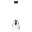 ET2 Sven Pendant light fixture in Aluminum finish, featuring a sleek, modern design with a Black with Coffee accent, hanging elegantly from the ceiling.