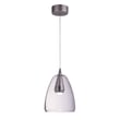 ET2 Sven Pendant light in polished chrome with silver finish, featuring a sleek aluminum design and modern aesthetic, hanging elegantly in a contemporary setting.