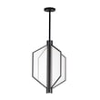 ET2 Telstar Pendant light fixture with a sleek, modern design featuring a black steel finish and multiple spherical elements for a contemporary look.