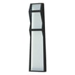 ET2 Totem Outdoor Wall Sconce in Black Aluminum finish, featuring a sleek, modern design with a rectangular shape and soft ambient lighting.