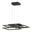 ET2 Traverse Pendant light fixture in black aluminum, featuring a sleek, modern design with a circular shape and adjustable hanging height.