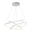 ET2 Twisted Pendant in Matte White finish, featuring a sleek, modern design with an elegant aluminum twist, hanging gracefully from the ceiling.