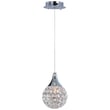 ET2 Brilliant 1-Light Pendant with a sleek chrome finish, featuring a modern, minimalist design and a clear glass shade.