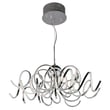 ET2 Chaos LED Pendant with a sleek, modern design featuring intertwined LED strips in a polished chrome finish, creating a dynamic and elegant lighting fixture.