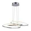 ET2 Coaster LED Pendant in a sleek finish, featuring a circular design with integrated LED lights, suspended by thin cables for a modern look.