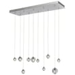 ET2 Harmony Rectangle Multi-Light Pendant with a sleek, modern design featuring multiple hanging lights in a polished chrome finish.