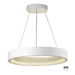 ET2 iCorona 28.5" Pendant Light with sleek, minimalist design, featuring a circular LED ring and modern finish, suspended by adjustable cables.