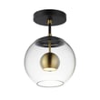 ET2 Nucleus Flush Mount light fixture with a sleek, modern design, featuring a polished chrome finish and a round, minimalist silhouette.