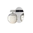 ET2 Orb II LED Wall Sconce with a sleek, modern design featuring a round shape and polished chrome finish, illuminating with soft, energy-efficient LED light.