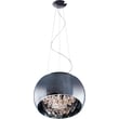 ET2 Sense 6-Light Pendant with a sleek, modern design. Features a polished chrome finish and six suspended lights in a circular arrangement.