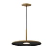 ET2 Berliner Pendant in Antique Brass finish, crafted from durable steel, adds elegance to any modern space.