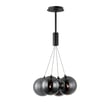 ET2 Burst Multi-Light Pendant in Black finish, featuring steel and glass materials, perfect for modern lighting decor.