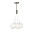 ET2 Burst Multi-Light Pendant in Satin Nickel, featuring a modern design with steel and glass materials for elegant lighting.