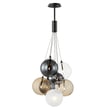 ET2 Burst Multi-Light Pendant in Black, featuring Steel and Glass materials for a modern lighting solution.