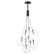ET2 Burst Multi-Light Pendant in Black, featuring Steel and Glass materials for a modern lighting solution.