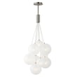 ET2 Burst Multi-Light Pendant in Satin Nickel with Steel and Glass for modern lighting elegance.