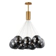 ET2 Burst Multi-Light Pendant in Gold, featuring steel and glass materials for a modern lighting solution.