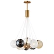 ET2 Burst Multi-Light Pendant in Gold, featuring Steel and Glass materials for a modern lighting solution.