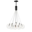 ET2 Burst Multi-Light Pendant in Black, featuring Steel and Glass, adds modern elegance to any space.