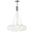 ET2 Burst Multi-Light Pendant in Satin Nickel, featuring a modern design with steel and glass materials for stylish lighting.