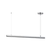 ET2 Continuum Linear Pendant in Satin Aluminum with Acrylic and Aluminum materials, perfect for modern lighting decor.