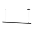 ET2 Continuum Linear Pendant in Black finish, featuring sleek Acrylic and Aluminum design for modern lighting elegance.