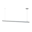 ET2 Continuum Linear Pendant in Satin Aluminum with Acrylic and Aluminum materials, perfect for modern lighting decor.